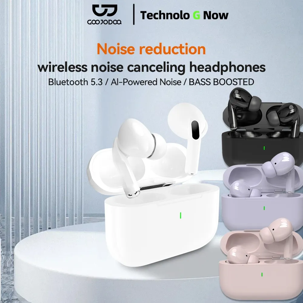 Goojodoq TWS-A5 Earphone Bluetooth J206 5.3 Headphones Wireless Sports Bass Noise Reduction Battery Efficient Quick Pairing with Mobile Phone