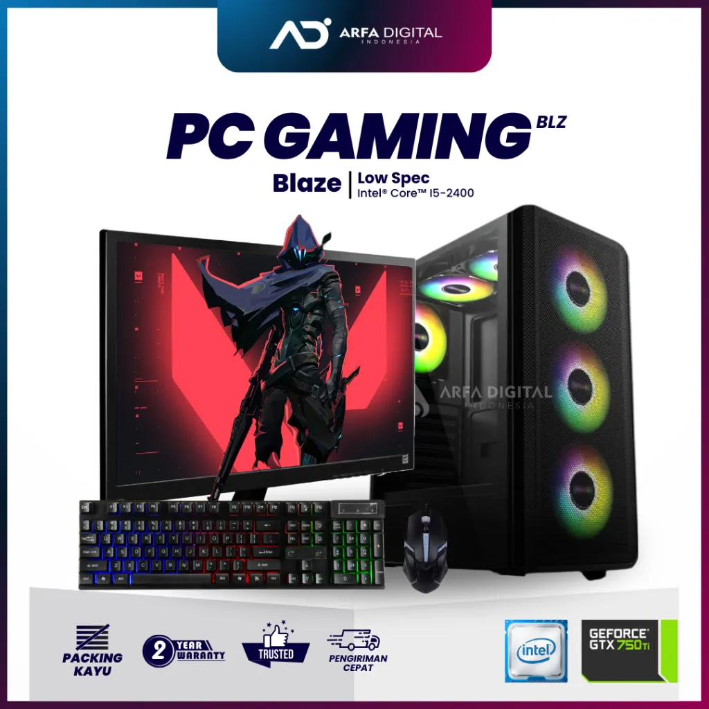 Komputer Full Set Murah Intel Core i5 HDD 500GB RAM 8GB VGA 2GB DDR5 Monitor LED 19inch Lengkap Siap Pakai | BLAZE