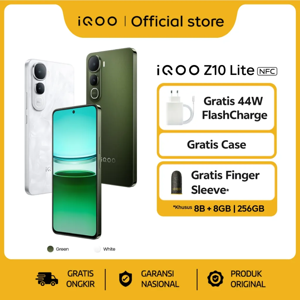 [Online Exclusive] iQOO Z10 Lite , 120Hz FLAT AMOLED, 6000mAh 44W Bypass Charging, Snapdragon 685, IP68+69, 50MP Sony IMX + NFC