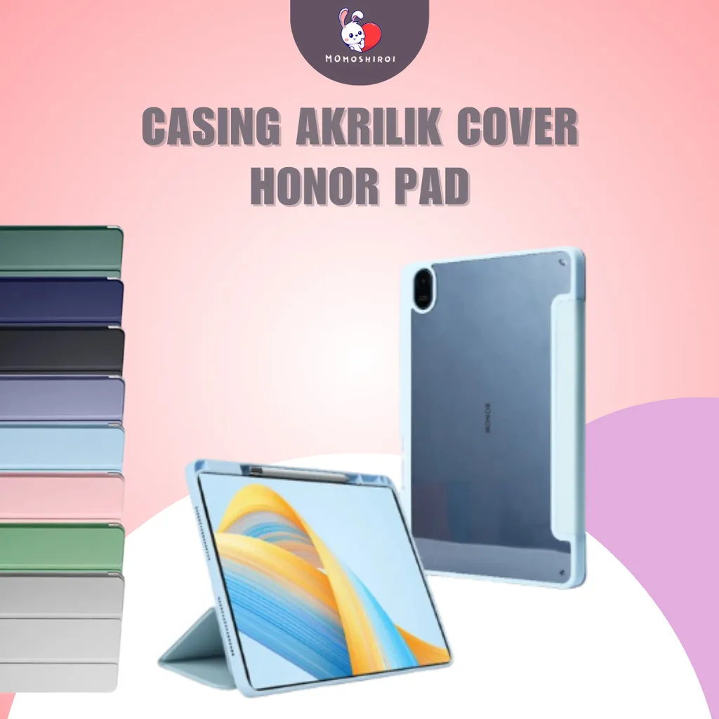 Flip Cover Acrilik Honor Pad X8A 11 / Honor Pad 9 12.1" /  Inch Inci Smart Case Auto Lock Ada Tempat Pen Magnetic DIY Acrylic Casing Akrilik