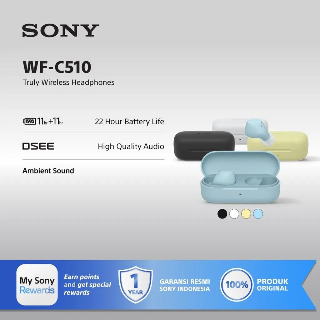 Sony WF-C510 WFC510 WF C510 TWS Truly Wireless Earphone Bluetooth