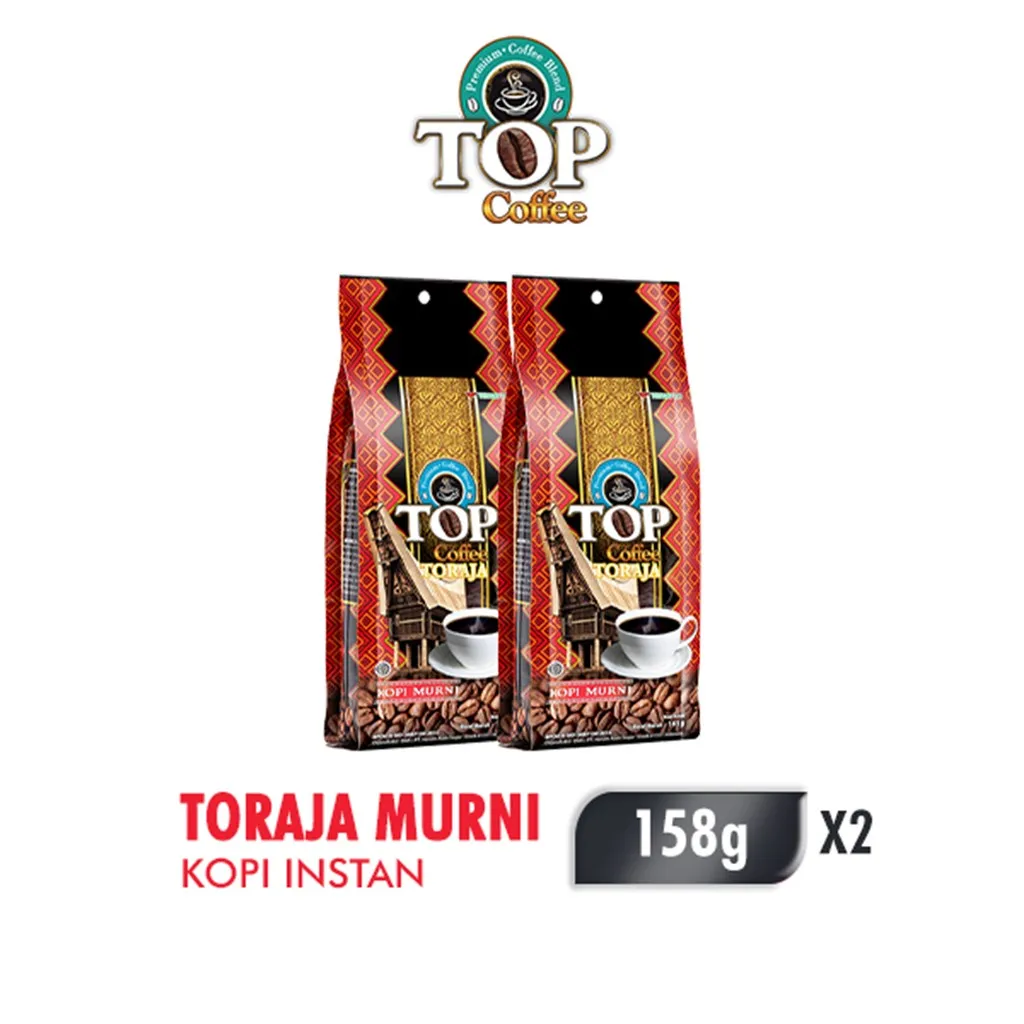 Top Coffee Kopi Instan Toraja 2 In 1 Pack 158 gr x2