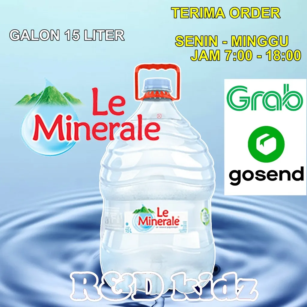 AIR MINUM LE MINERALE GALON ISI 15 LITER