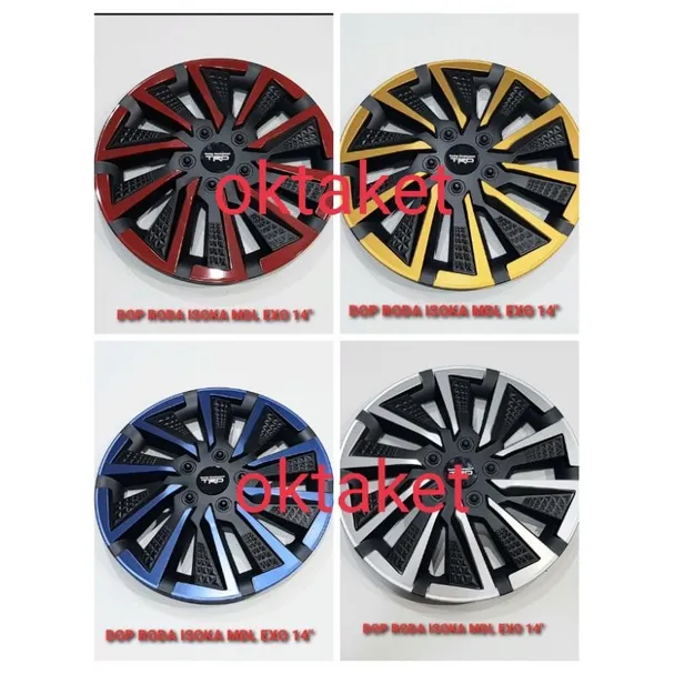 Dop velg ring 13 & 14 model EXO TRD mobil Universal Carry  Avanza Xenia Kijang  Calya Sigra Panther Futura Carry Granmax Luxio Wheeldop