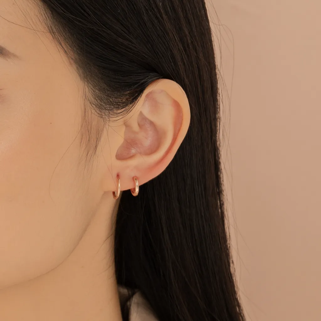Aeroculata Orion Hoops Earrings Anting Hoops Polos 925 Sterling Silver Lapis Emas 18k