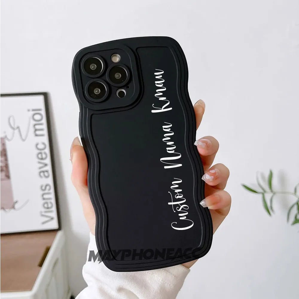 Custom/Request Nama Softcase Gelombang Hitam dan Gelombang Bening For All Type Smartphone - Softcase Custom - Casing HP- Case HP - Casing Custom - Custom Nama - Case Softcase Custom Nama