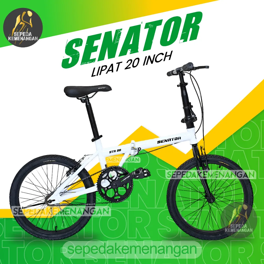 SEPEDA LIPAT SENATOR UKURAN 20 INCH SINGLE SPEED / 7 SPEED
