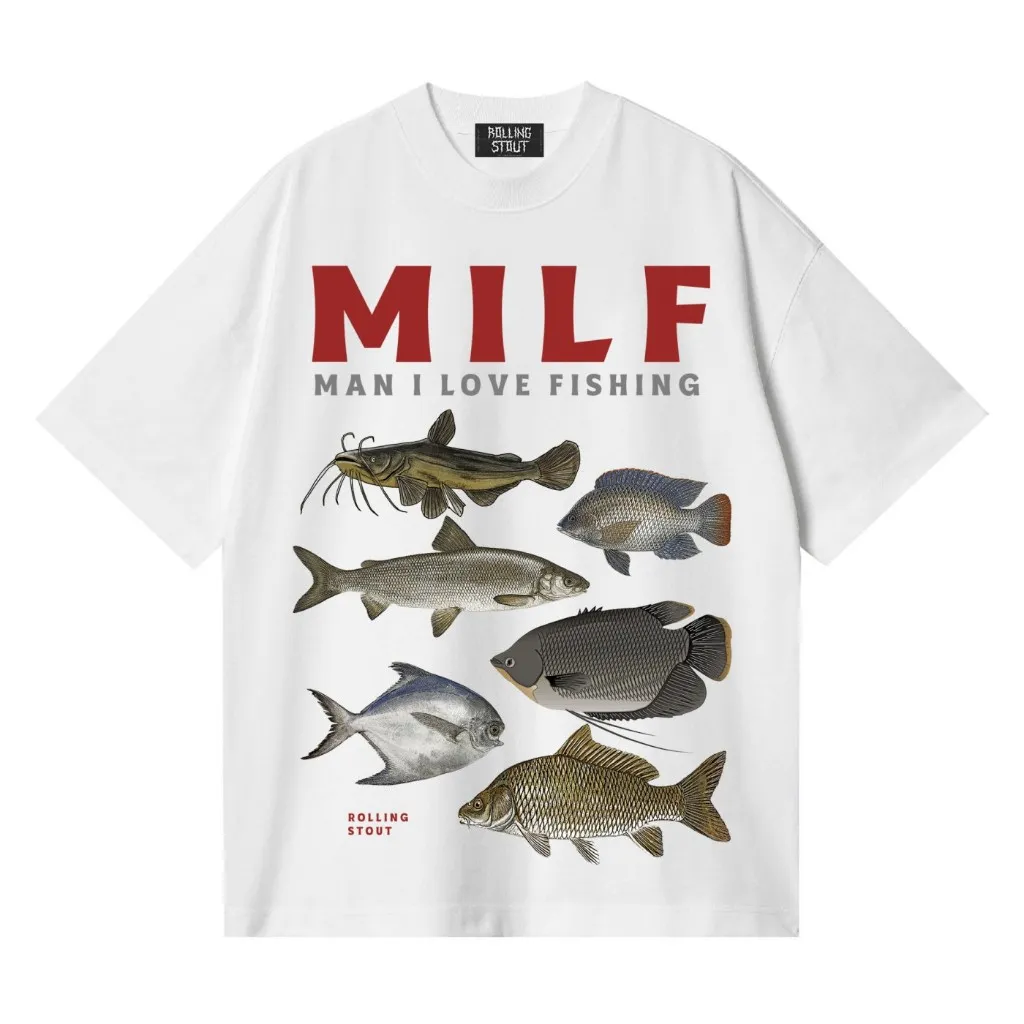 Rollingstout - MILF Fish White Tees