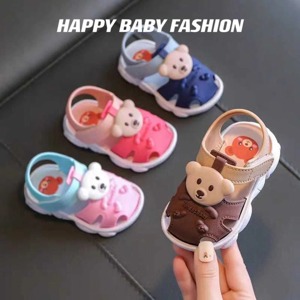 【Happy Baby】NEW Sandal Bayi Perempuan / laki laki Motif Beruang import size 15-20 terlaris XZ015