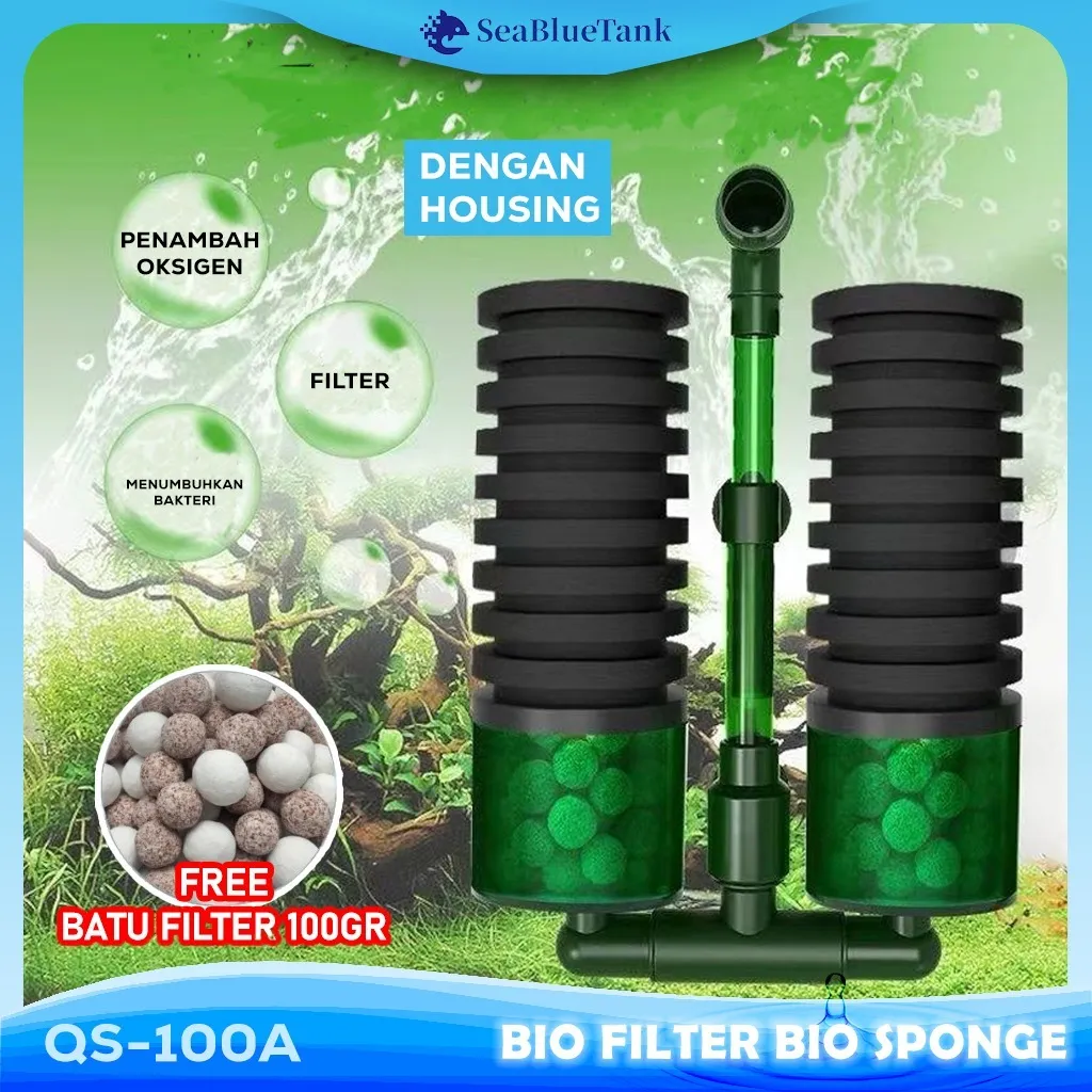 SBT bio filter bio sponge filter dgn housing QS-100A Filter Akuarium