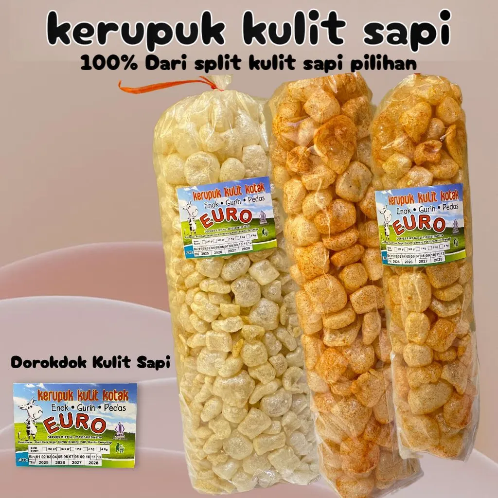CEMILAN 1 BALL KERUPUK KULIT SAPI ASLI ± 100GR DOROKDOK KILOAN VIRAL MURAH ENAK HALAL RENYAH