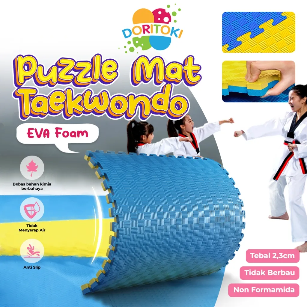 Doritoki Matras Taekwondo Karate Matras Evamat Matras Matras Beladiri Matras Eva Puzzle Beladiri Matras Arena Silat Empuk