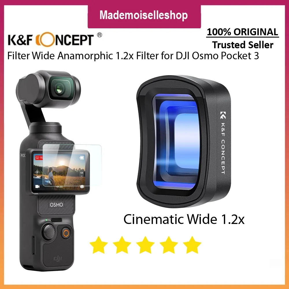 KNF CONCEPT Filter Wide 1.2x Anamorphic Filter For DJI Osmo Pocket 3 - Cinematic Wide Filter