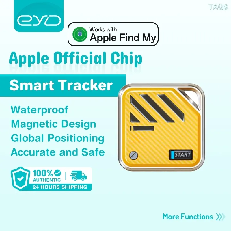 EYD TAG8 Magnetic Finder Keamanan SmartTrack Waterproof dengan Apple Temukan Tag Smart Posisi Global Saya