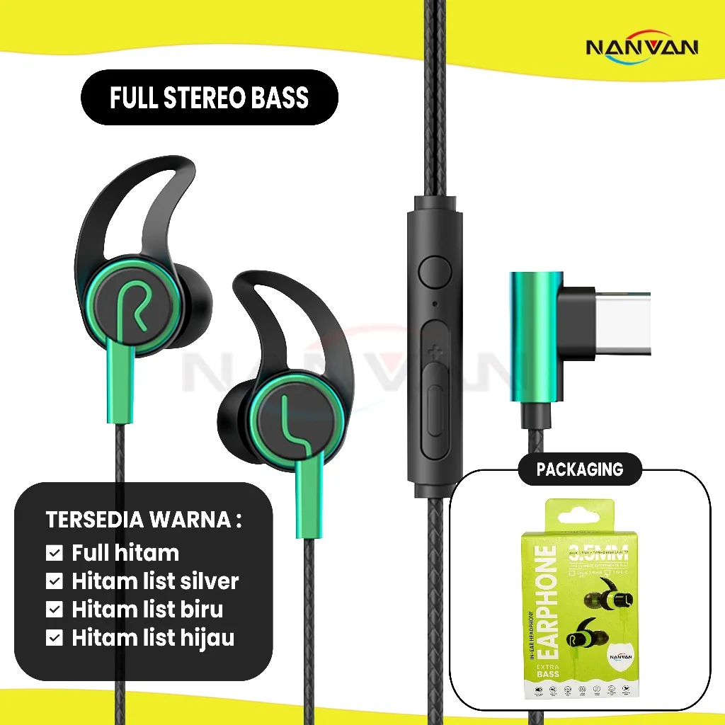 NANVAN NVN-R6 Headset Earphone Type-C Gaming New Sporty Design Universal