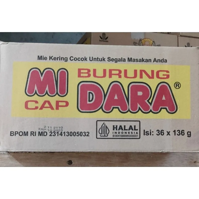 Mie kering burung dara renteng 1 dus 36 pc