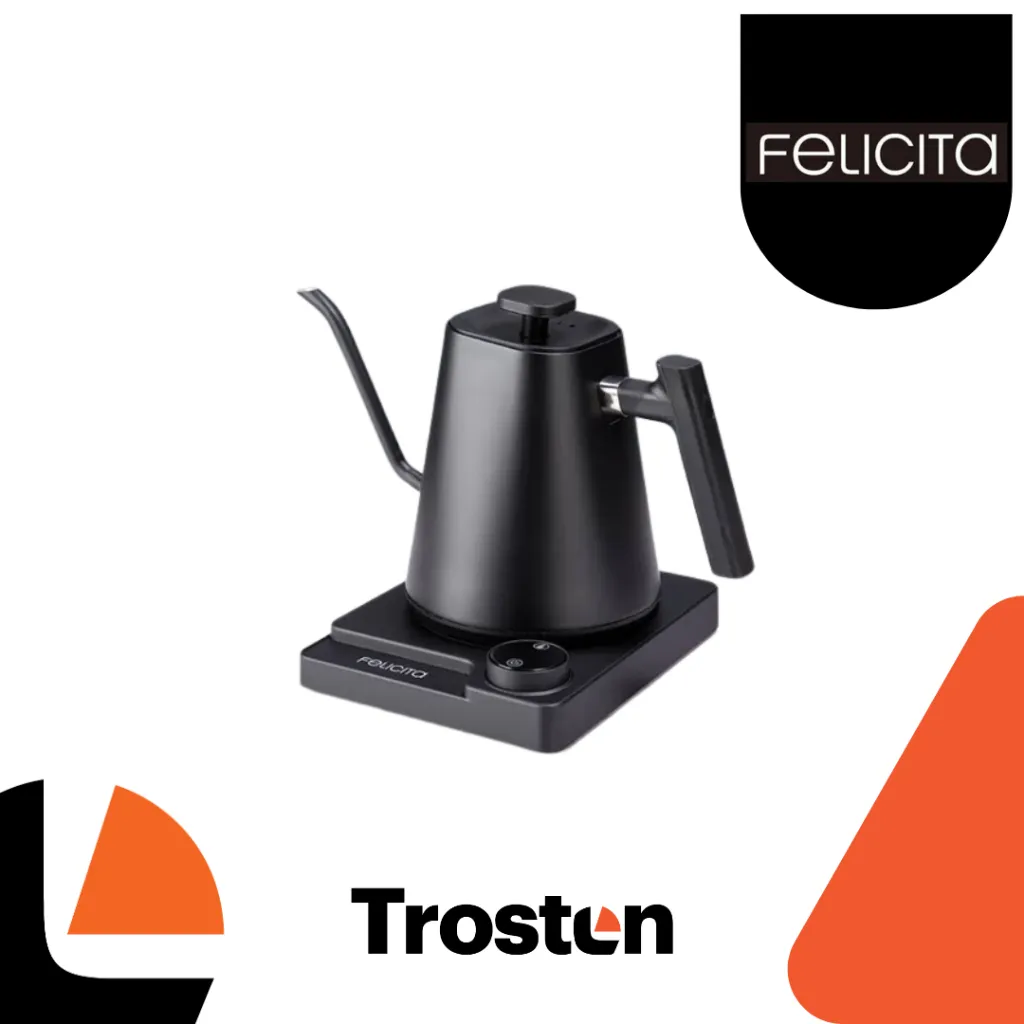 Felicita Square Electric Gooseneck Kettle 600ml / Temperature Control / Keep warm Function / LED Display Original Garansi Resmi kettle listrik leher angsa black matte pour over V60 teko kopi electric pour over kettle manual brewing brew 1200w