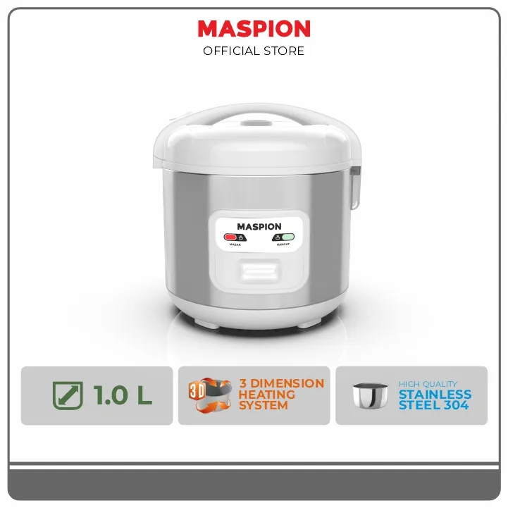 Maspion Rice Cooker Magic Com 1 Liter MRJ-1003 TSS SS 304