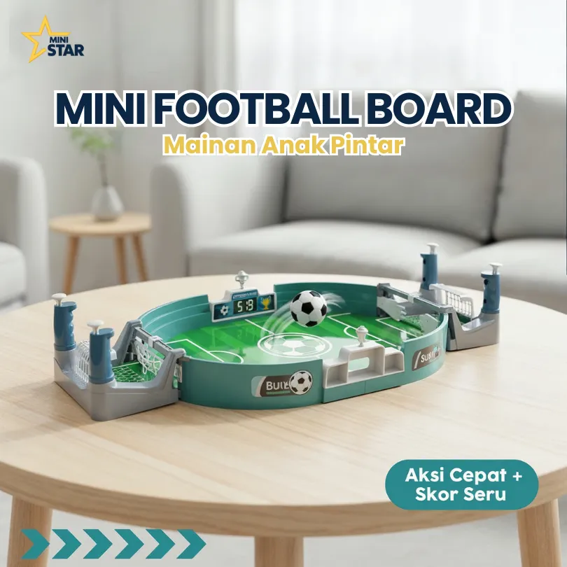 MINISTAR Mainan Bola Soccer Anak Tabletop Soccer Toys Kids Boys Meja Sepak Bola Mini Football Board  2 Sepak Bola dan Angka Untuk Mengatur Score
