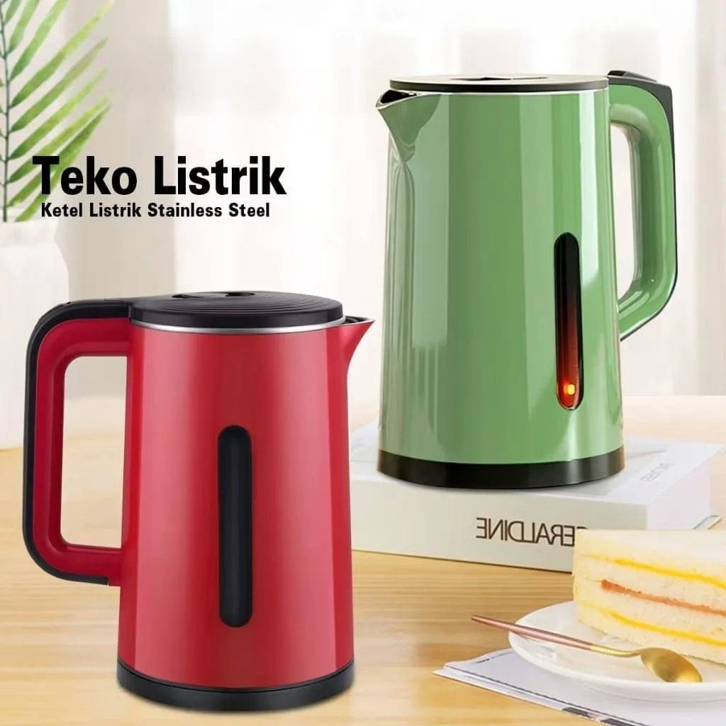 Teko Listrik Stainless Steel 2.3 L SQ-23 Pemanas Air 500 W Kettle Electric Otomatis Thermos Listrik