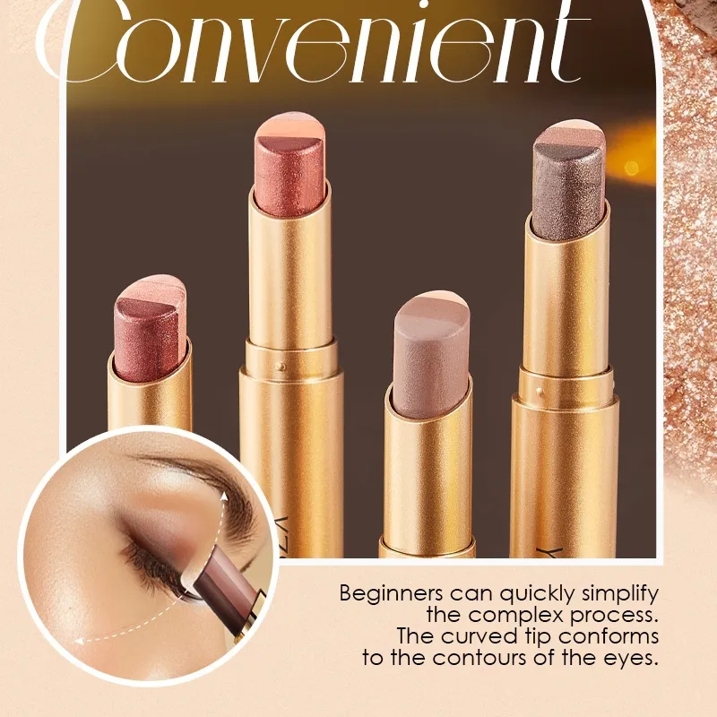 YZS Eyeshadow Stick 3 Warna Gradasi Multifungsi Shimmer Waterproof Long Lasting Tahan Lama Tahan Air Korean Douyin Makeup