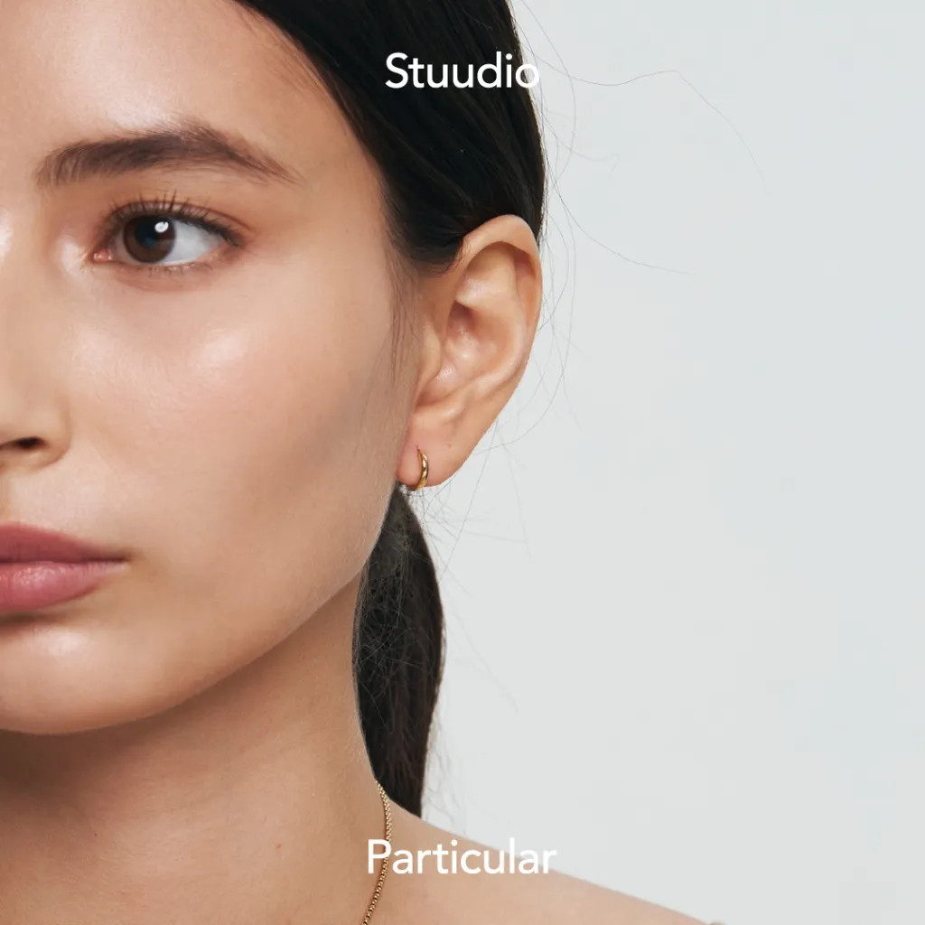 Stuudio Particular OSLO Earrings - Anting Wanita Pria S925 Sterling Silver Gold Plated Silver