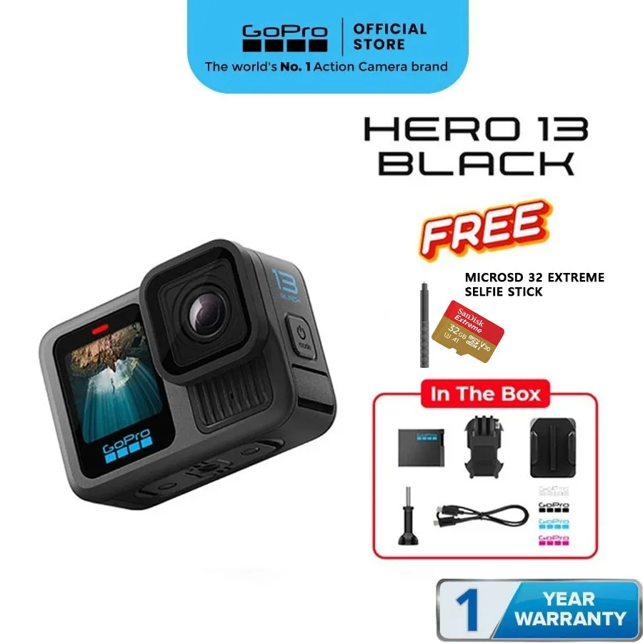GoPro Hero 13 Black Action Camera | HDR 5.3K | Garansi Resmi