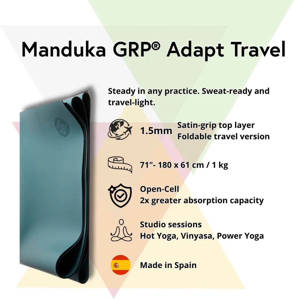 Manduka GRP Adapt Travel Mat 1.5mm - Foldable/Bisa Dilipat/Matras Yoga Anti Slip - Made in Spain