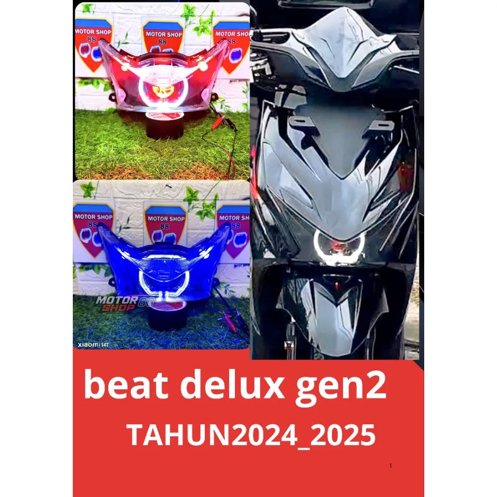 Reflektor beat deluxe new Gen 2 2024_2025custom lampuu biled ukuran 4,5inc