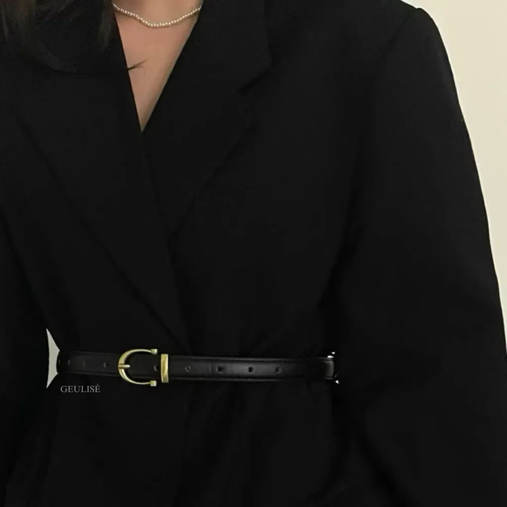 Geulise - CORVALIS BELT | Tali Pinggang Kulit Tali Pinggang Basic Wanita Tali Pinggang Wanita Cewek Warna Hitam Tali Pinggang Polos Coklat All Size Fashion Belt Ready Stock Unisex