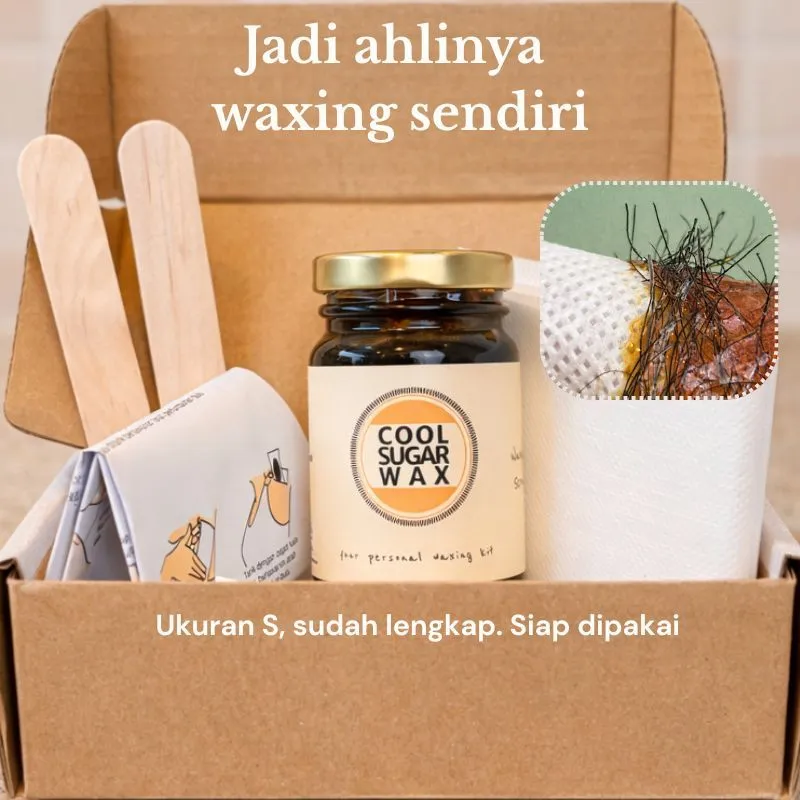 CoolSugar Wax Jar S [195gr] - Hair Removal Natural Sugar Waxing Bebas Pewarna, Parfum, Polimer