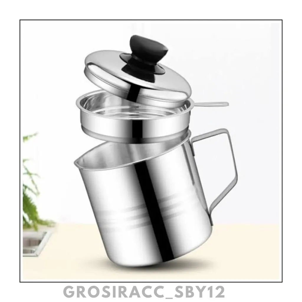 (GAS) Oil Pot / Saringan Minyak / Oil Filter 1000 ML Stainless