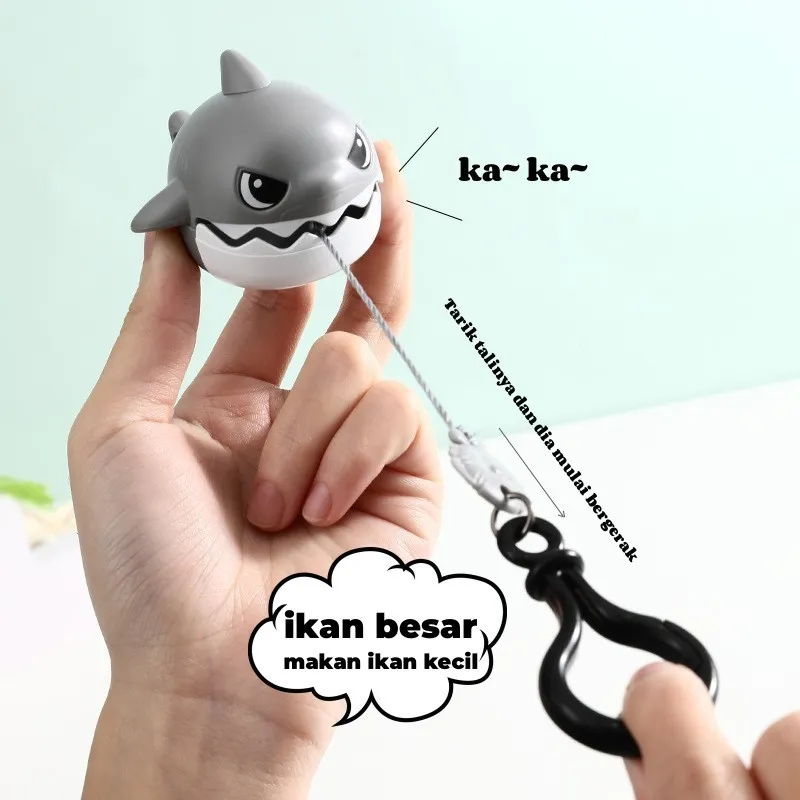 Pasangan Liontin Hadiah Kreatif/Mainan anak/Tarik Benang Gigi Hiu Kecil Kartun/ Membawa Liontin /Mengirim Teman-teman Mainan Lucu /Aksesori Gantungan Kunci/ Tas Sekolah Liontin