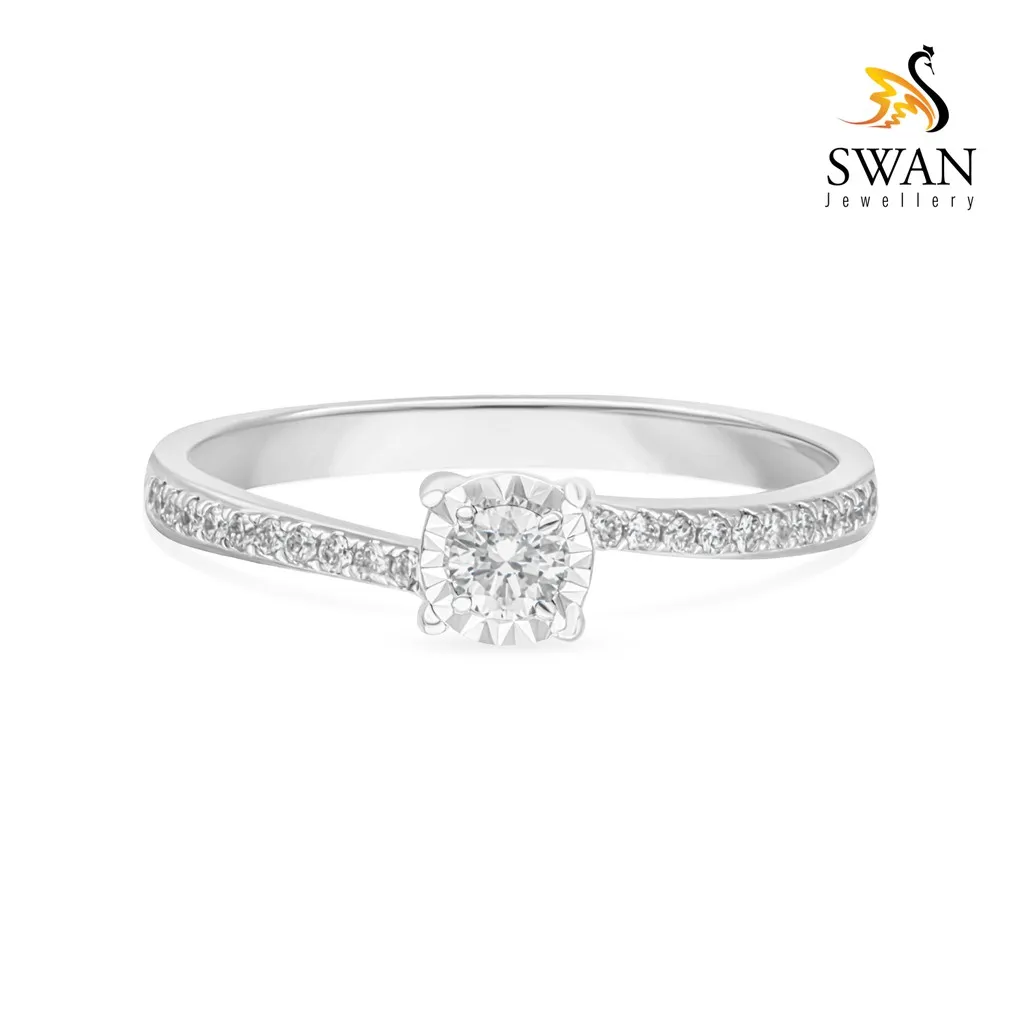 Cincin Berlian 18K IMLR958332 Swan Jewellery