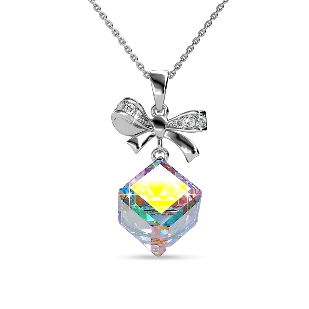 Square Cerulean Pendant - Kalung     Lapis Emas by Her Jewellery