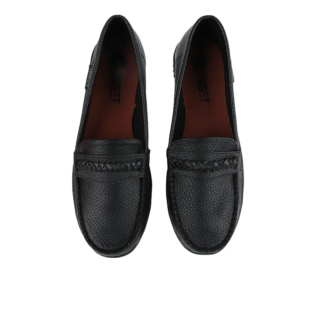 Triset Sepatu Loafer Wanita Black - TF4012703
