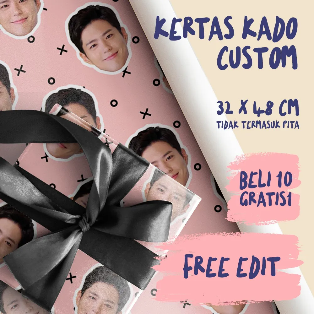 Capricorn Design Kertas Kado Custom Muka - Free Edit dan Revisi - Beli 10 Gratis 1