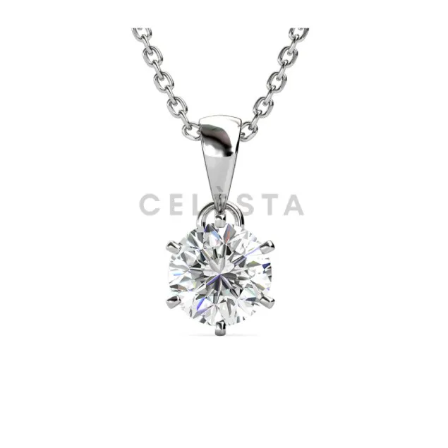 [GRA DIAMOND SERTIFIKAT] Les Solitaire Pendant - 1 carat kalung Moissanite diamond with 925 silver