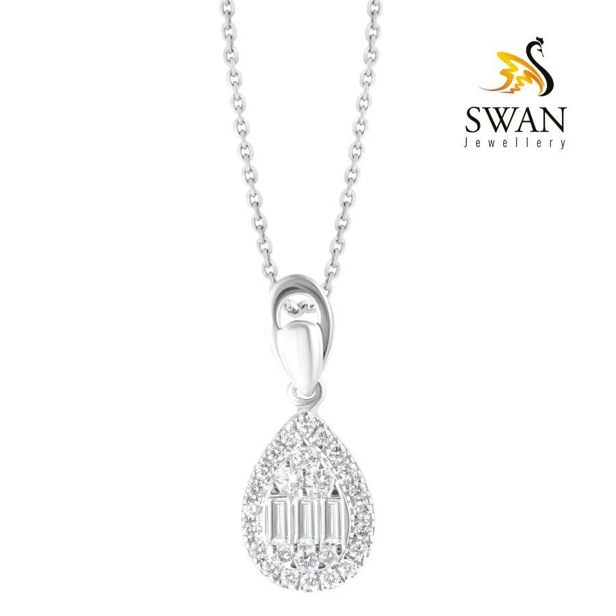 Liontin Berlian Baguette Model Pearshape IMPD1157734 Swan Jewellery