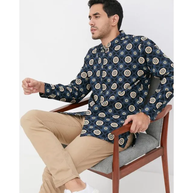 ALDEBARAN- Koko Raya Vol5 Lengan Panjang Hitam Printing 100% Katun