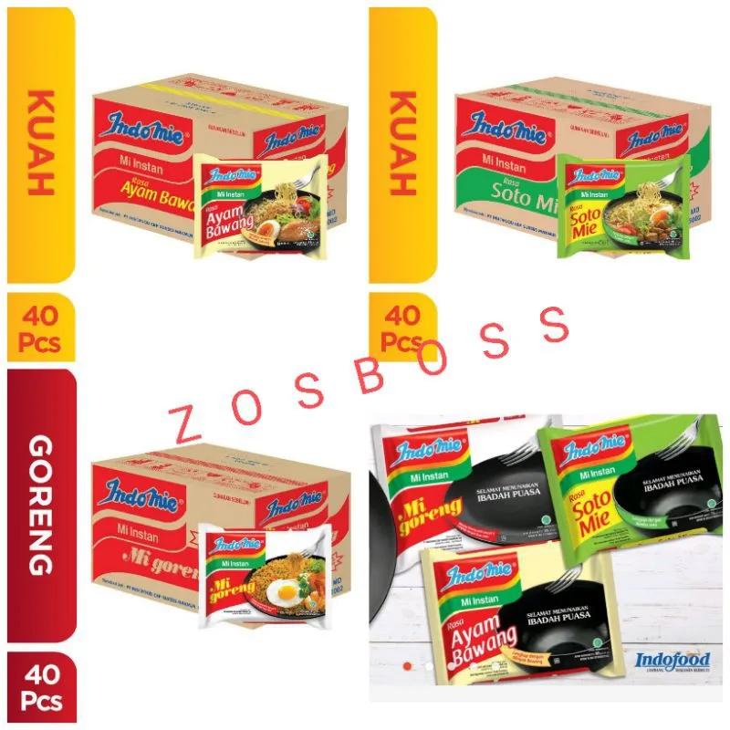 1 dus Indomie goreng / indomie bawang / indomie soto