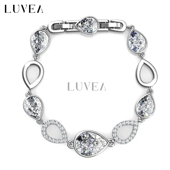 Ellip Princess Bracelet - gelang kristal premium mewah berkilau lapis emas LUVEA by Her Jewellery