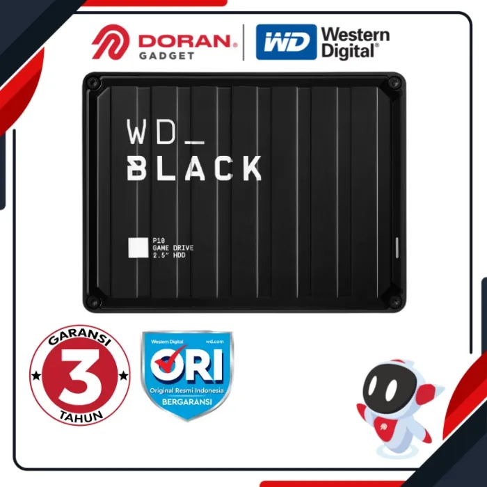 Harddisk Hard Disk Hardisk HD External Eksternal Gaming 2TB 4TB | 2 4 Tera TB WD Black P10 Game Drive - Garansi 3 Tahun