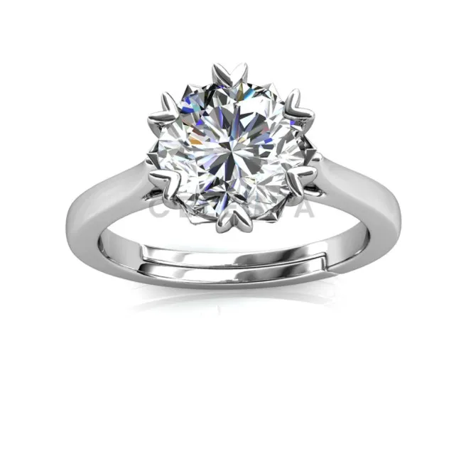 [GRA DIAMOND SERTIFIKAT] Le Fond Ring - 1 carat cincin berlian Moissanite diamond with 925 silver