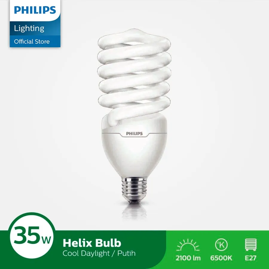 Philips Lampu Helix 35W E27 90V-250V (Bekerja Pada Tegangan Rendah)