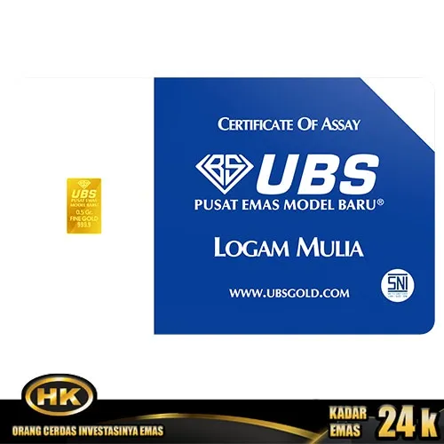 HK Mustika Gold - Logam Mulia 24K - 0.500 UBS