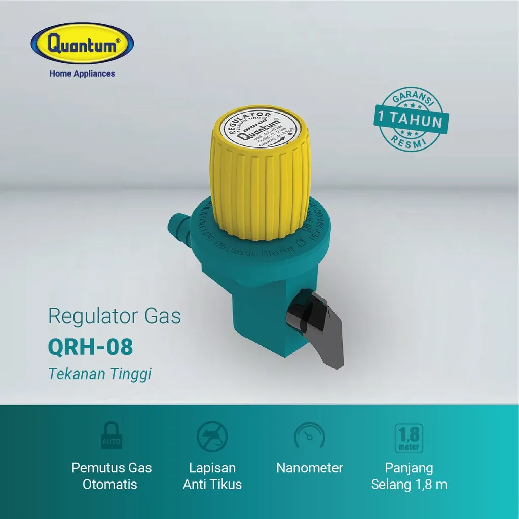 Quantum Regulator Tanpa Meteran High Presure QRH - 08 GB Regulator Gas Tekanan Tinggi