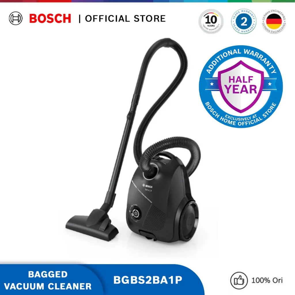 Bosch BGBS2BA1P Bagged Vacuum Cleaner / Penyedot Debu / Pengisap Debu