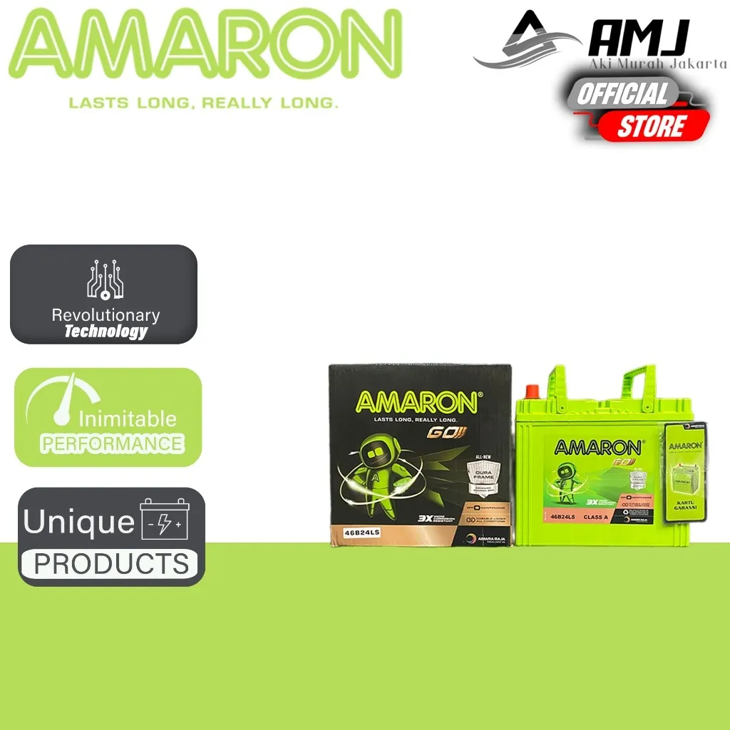 Amaron GO Aki Mobil Toyota Vios 46B24LS / NS60LS - 45Ah Aki Kering