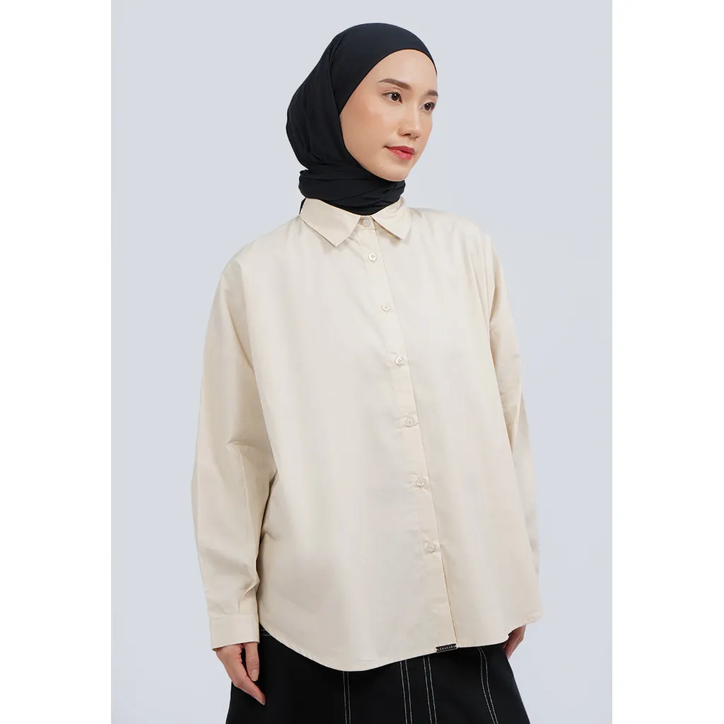 JENAHARA OVERSIZE SHIRT WITH BACK DETAIL 25A028